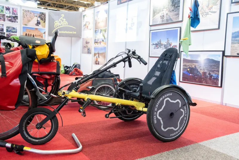 Trike in de stand van de Vakantiefietser